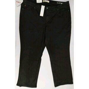SLINK Jeans Plus Size 24 Black Curvy Straight Leg Jeans Women LOVE YOUR BABY